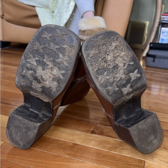 Vintage 90’s Lower East Side Faux Leather Chunky Corset Platform Boots - Picture 6 of 12